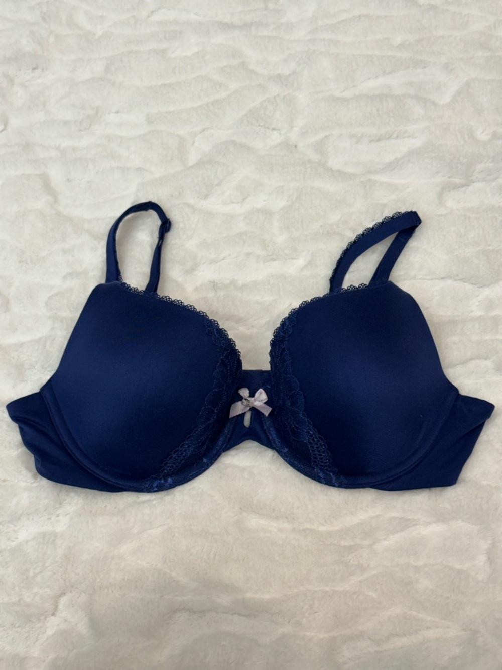 Victoria’s Secret Perfect Coverage Navy Blue Bra 36B